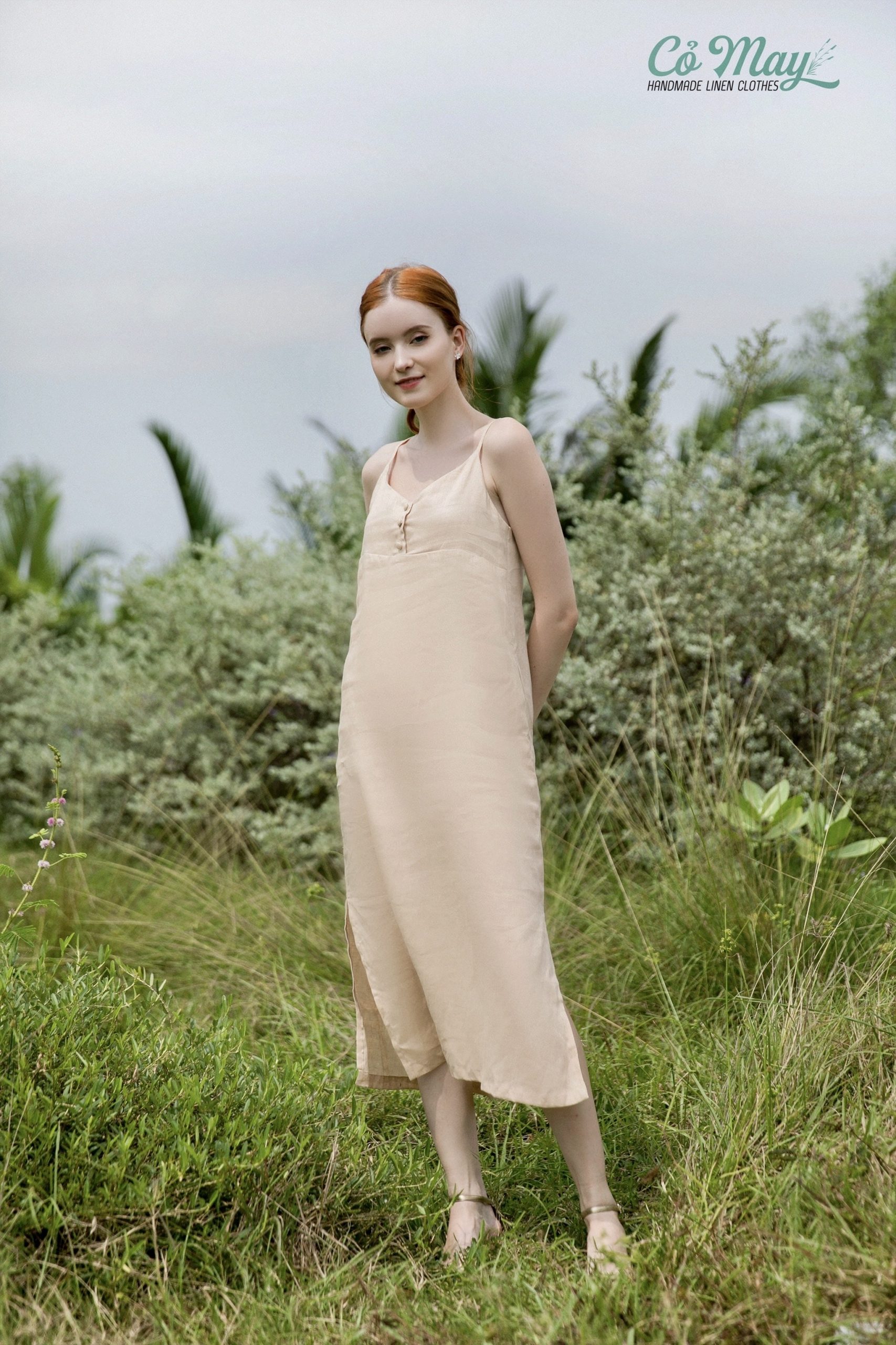 MS736 Váy đầm hai dây maxi xoắn eo, váy đầm suông đũi lụa mềm mát đi chơi  đi biển | Phu Linh - Fashion & More